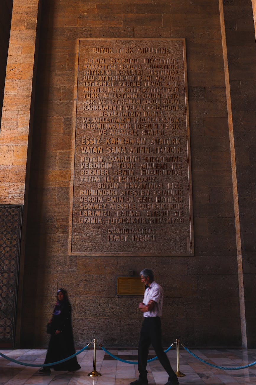 interior of the anitkabir mausoleum in ankara turkey