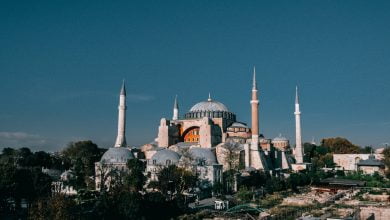 medieval mosque in istanbul city