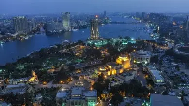 Kahire gece panorama